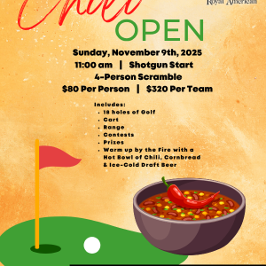 Chili Open - Sunday, November 9th!